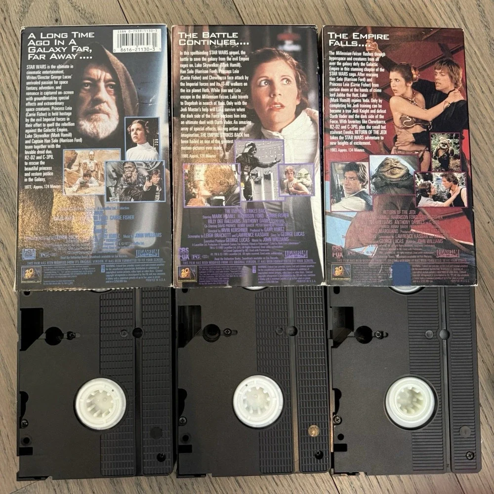 1995 Star Wars Trilogy Box Set‎ VHS Digitally Mastered THX Jedi Empire TESTED